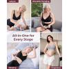 imageMomcozy CoolFit Nursing Bras for Breastfeeding Fixed Padding Ultra Stretch Seamless Jelly Strip Maternity Bra Wireless Black