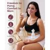 imageMomcozy Pumping Bra Hands Free Breast Pump Bra with Widened Band Pumping Nursing Bra in One Adjustable StrapsBlack
