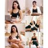 imageMomcozy Pumping Bra Hands Free Breast Pump Bra with Widened Band Pumping Nursing Bra in One Adjustable StrapsBlack