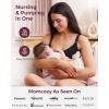 imageMomcozy Pumping Bra Hands Free Breast Pump Bra with Widened Band Pumping Nursing Bra in One Adjustable StrapsBlack