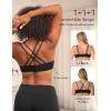 imageMomcozy Seamless Bras Low Impact Sports Bra for Women Wireless Strappy Yoga Bra Comfort TShirt Bra Criss Cross Back