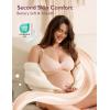 imageMomcozy Seamless Pregnancy Maternity Bra Wireless Classic Jelly Strip Lace Wirefree Padded Nursing Bras for Breastfeeding