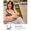 imageMomcozy Seamless Pumping Bra Hands Free Fixed Padding HandsFree Pumping ampamp Nursing Bra Wireless Comfort Pumping BraLeopard Black