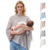 imageMomcozy UltraLight Nursing Cover for Breastfeeding Soft Breathable Tencel Lyocell Fabric MultiUse Feeding Shawl Newborn Essentials Must HavesLight GrayLight Gray Lite