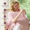 imageMomcozy UltraLight Nursing Cover for Breastfeeding Soft Breathable Tencel Lyocell Fabric MultiUse Feeding Shawl Newborn Essentials Must HavesLight GrayPink Lite