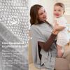 imageMomcozy UltraLight Nursing Cover for Breastfeeding Soft Breathable Tencel Lyocell Fabric MultiUse Feeding Shawl Newborn Essentials Must HavesLight GrayGrey