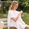 imageMomcozy UltraLight Nursing Cover for Breastfeeding Soft Breathable Tencel Lyocell Fabric MultiUse Feeding Shawl Newborn Essentials Must HavesLight GrayWhite Lite
