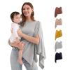 imageMomcozy UltraLight Nursing Cover for Breastfeeding Soft Breathable Tencel Lyocell Fabric MultiUse Feeding Shawl Newborn Essentials Must HavesLight GrayGrey