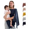 imageMomcozy UltraLight Nursing Cover for Breastfeeding Soft Breathable Tencel Lyocell Fabric MultiUse Feeding Shawl Newborn Essentials Must HavesLight GrayDark Blue