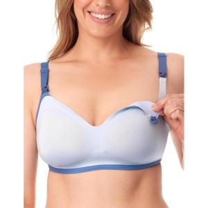 imageMomcozy Nursing Bras for Breastfeeding Comfort V Neck Maternity Bra Color Party Seamless Maternity Bras for Pregnancy