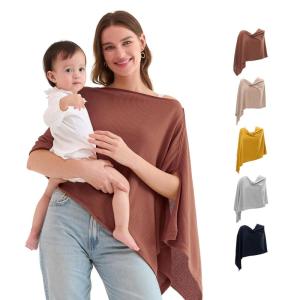 imageMomcozy UltraLight Nursing Cover for Breastfeeding Soft Breathable Tencel Lyocell Fabric MultiUse Feeding Shawl Newborn Essentials Must HavesLight GrayRose Taupe