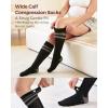 imageMomcozy Compression Socks for Women Wide Calf 1520mmHg Knee High Support Sock for Pregnancy Nurses Travel Flying