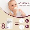 imageMomcozy Easy Pour Breastmilk Storage Bag 8Oz TempSensing Color Change 200 Count Milk Bag with Self Standing for Breastfeeding No Leak Presterilized for Freezer Recyclable ampamp BPA Free120 Count