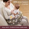 imageMomcozy Innovative Safety Fence Nursing Pillow  Firm ampamp Springy Memory Foam  Stable Ergonomic Support ampamp Comfort  Wider Breastfeeding Cushion Adjustable Removable Cover Baby Safety CertifiedCloudhug