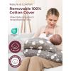 imageMomcozy Nursing Pillow for Breastfeeding Original Plus Size Breastfeeding Pillows for More Support for Mom and Baby with Adjustable Waist Strap and Removable Cotton Cover GreyGrey
