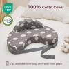 imageMomcozy Nursing Pillow for Breastfeeding Original Plus Size Breastfeeding Pillows for More Support for Mom and Baby with Adjustable Waist Strap and Removable Cotton Cover GreyCloudhug
