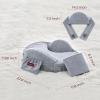 imageMomcozy Nursing Pillow for Breastfeeding Original Plus Size Breastfeeding Pillows for More Support for Mom and Baby with Adjustable Waist Strap and Removable Cotton Cover GreyGrey Cozypro With Lumbar Support
