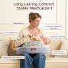 imageMomcozy Nursing Pillow for Breastfeeding Original Plus Size Breastfeeding Pillows for More Support for Mom and Baby with Adjustable Waist Strap and Removable Cotton Cover GreyGrey  Premium Memory Foam 