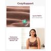 imageMomcozy Pumping Bra Hands Free AllinOne Nursing Bras for Breastfeeding ampamp Pumping Fixed Padding for Enhanced Shape Chocolate