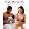 imageMomcozy Pumping Bra Hands Free AllinOne Nursing Bras for Breastfeeding ampamp Pumping Fixed Padding for Enhanced Shape Chocolate
