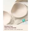 imageMomcozy Seamless US Cotton Busty Bras for WomenComfortable Wireless Full Coverage Bra with Molded Cups for Large Bust Oatmeal