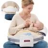imageMomcozy Nursing Pillow for Breastfeeding Original Plus Size Breastfeeding Pillows for More Support for Mom and Baby with Adjustable Waist Strap and Removable Cotton Cover GreyWhite Cozypro With Lumbar Support