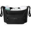 imageMomcozy Universal Stroller Organizer  Minimalist Caddy with 2 Insulated Bottle Holder  Silicone AntiSlip Straps  Detachable Mini Pouch  Durable DenseWeave Fits for UPPAbabyDoona ampamp MoreBlack