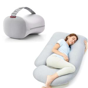 imageMomcozy Pregnancy Pillows Knee Pillow for Side Sleepers with Cooling Cover