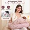 imageMomcozy Pioneering Safety Fence Nursing Pillow for Breastfeeding Wider Feeding Pillows for More Support for Mom ampamp Baby Easier Nursing ampamp Hand Free Fit for All Removable Cotton CoverLight Pink