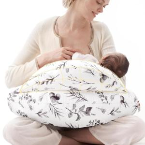 imageMomcozy Pioneering Safety Fence Nursing Pillow for Breastfeeding Wider Feeding Pillows for More Support for Mom ampamp Baby Easier Nursing ampamp Hand Free Fit for All Removable Cotton CoverInk Embrace
