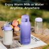 imageMomcozy Portable Milk Warmer for Travel  Dual Heating Modes for Breast Milk ampamp Water Portable Bottle Warmer with Fast Heating ampamp Long Battery Life 17 Ounces Large Capacity to Meet Your AllDay NeedsPurple