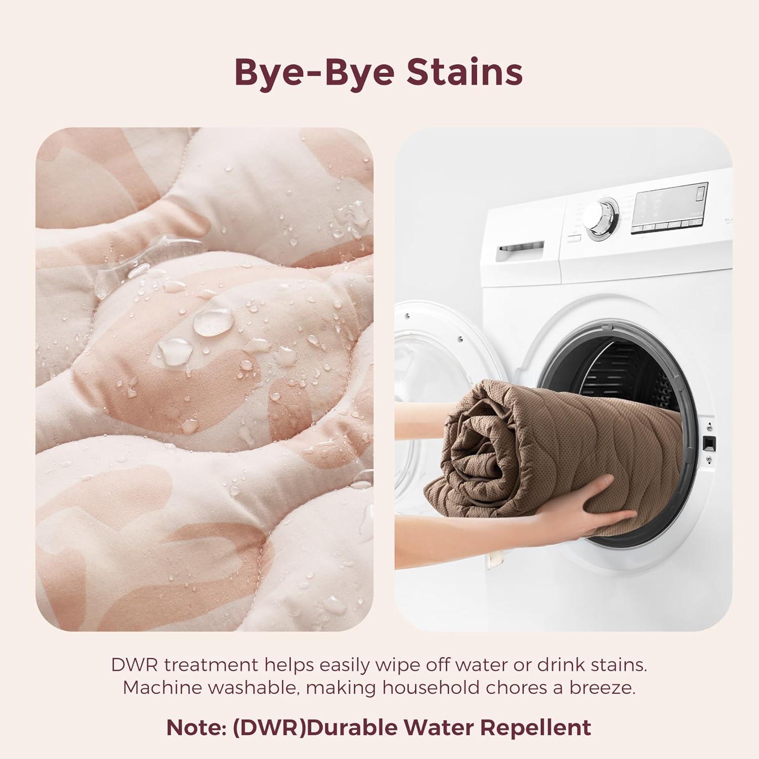 imageMomcozy Baby Play Mat for Floor 50x50 Thickened Playpen Mat Playmate for Baby Tummy Time Waterproof ampamp NonSlip Foldable Outdoor Mat with Carrying Handle Leopard HeartLeopard Brown