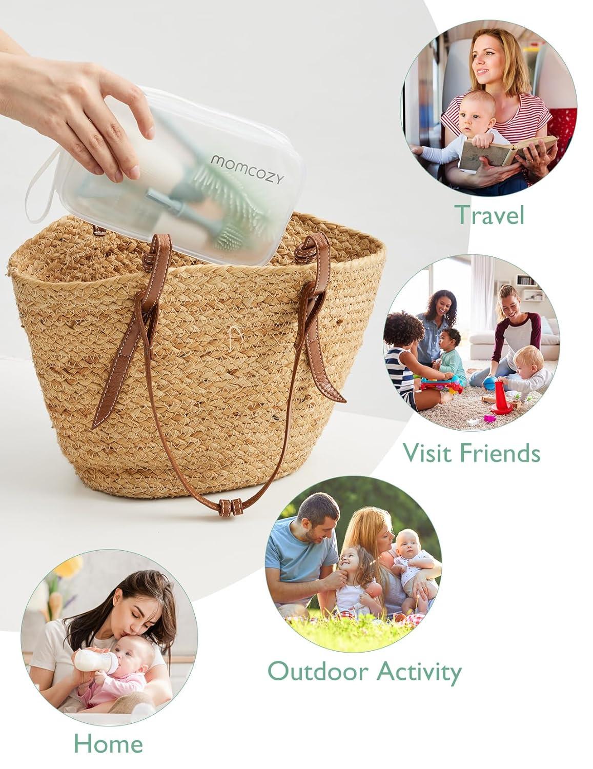 imageMomcozy Bottle Brush Kit ampamp Portable Milk Warmer for Travel