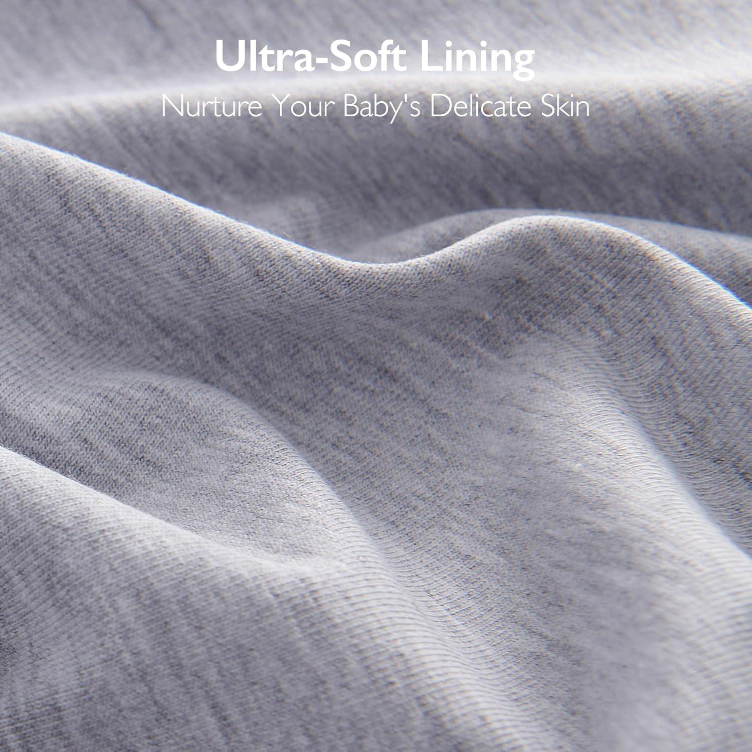 imagePortable Baby Carrier Spreadable Wide Shoulder Straps with Ergonomic Support Lightweight and Compact Baby Wrap Carrier Cozy Fabric Care for Babys Skin Promotes Healthy Development Grey