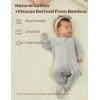 imageMomcozy Baby Pajamas with TempSensing Label 024M Footed Onesie Sleepers Soft Romper for Newborns ampamp ToddlersBluegrey