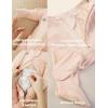 imageMomcozy Baby Pajamas with TempSensing Label 024M Footed Onesie Sleepers Soft Romper for Newborns ampamp ToddlersPinkbrown