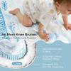 imageMomcozy Baby Play Mat for Floor 50x50 Thickened Playpen Mat Playmate for Baby Tummy Time Waterproof ampamp NonSlip Foldable Outdoor Mat with Carrying Handle Leopard HeartBlue Ocean