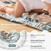imageMomcozy Baby Play Mat for Floor 50x50 Thickened Playpen Mat Playmate for Baby Tummy Time Waterproof ampamp NonSlip Foldable Outdoor Mat with Carrying Handle Leopard HeartGreen Forest