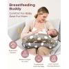imageMomcozy Original Nursing Pillow and Positioner  Plus Size Feeding Pillow  Breastfeeding Bottle Feeding Baby Support  with Adjustable Waist Strap and Removable Cotton Cover Green ForestGrey