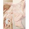 imageMomcozy Unisex Baby Pajamas BabyTemp Monitoring Double Zipper Boy Girl Sleepers Rompers Footie 2 Pack Light Weight Stretchy Viscose Derived from Bamboo Baby Jammies 03 M Pinkish Grey Brown