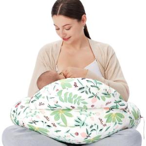 imageMomcozy Original Nursing Pillow and Positioner  Plus Size Feeding Pillow  Breastfeeding Bottle Feeding Baby Support  with Adjustable Waist Strap and Removable Cotton Cover Green ForestGreen Forest