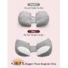 imageMomcozy Portable Pregnancy Pillow for Sleeping Plus W Shaped Maternity Pillow for Side Sleeper Support for Back Belly HIPS for Pregnant Women Adjustable Travel Wedge Pillow