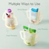 imageMomcozy Baby Pouch Holder No Squeeze Baby Food ampamp Juice Box Holder MessFree Easy Grip for SelfFeeding BPAFree ampamp DEHPFree MustHave for Babies BlueYellow