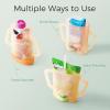 imageMomcozy Baby Pouch Holder No Squeeze Baby Food ampamp Juice Box Holder MessFree Easy Grip for SelfFeeding BPAFree ampamp DEHPFree MustHave for Babies BlueGreen Orange