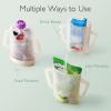 imageMomcozy Baby Pouch Holder No Squeeze Baby Food ampamp Juice Box Holder MessFree Easy Grip for SelfFeeding BPAFree ampamp DEHPFree MustHave for Babies BluePink