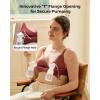imageMomcozy HandsFree Pumping Bra Wireless ampamp Seamless HF010 Breast Pump Bra Breathable Tencel Fabric ampamp Fully Fixed CupsDusty Rose