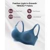 imageMomcozy HandsFree Pumping Bra Wireless ampamp Seamless HF010 Breast Pump Bra Breathable Tencel Fabric ampamp Fully Fixed CupsNordic Blue