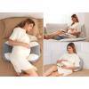 imageMomcozy Portable Pregnancy Pillow Memory Foam W Shaped Maternity Great Support for Side Sleepers Adjustable Travel Wedge Pillow for Back Belly and Hip Relief Ideal for Pregnant Women GreyGrey