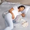 imageMomcozy Portable Pregnancy Pillow Memory Foam W Shaped Maternity Great Support for Side Sleepers Adjustable Travel Wedge Pillow for Back Belly and Hip Relief Ideal for Pregnant Women GreyGreypremium Memory Foam