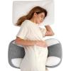 imageMomcozy Portable Pregnancy Pillow Memory Foam W Shaped Maternity Great Support for Side Sleepers Adjustable Travel Wedge Pillow for Back Belly and Hip Relief Ideal for Pregnant Women GreyGrey